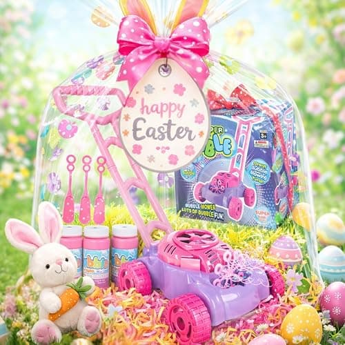 ArtCreativity Bubble Lawn Mower for Toddlers, Kids Bubble Machine for 2-Year-Old Girl Gifts, Easter Basket Stuffers for Kids, Push Toys for Toddlers Age 2 3+ Birthday Easter Gifts for Preschool Girls thumbnail 2