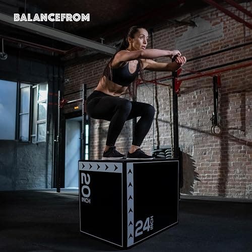 BalanceFrom 3-in-1 Foam Plyometric Jump Box for Home Gym with Multiple Height Options – Versatile Plyo with Non-Slip Surface for Strength, HIIT, Step-Ups, and Agility Training thumbnail 5