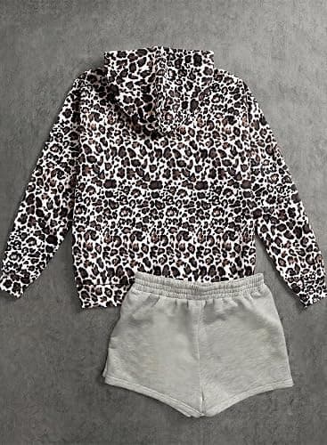 SHEWIN Womens Hoodies Casual Long Sleeve Leopard Print Tops Sweatshirt with Pockets Fall Outfits for Women 2026 thumbnail 2