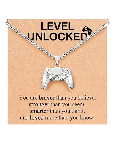 ORISPRE Game Controller Necklace for Boys, Gifts For Son Grandson Nephew Birthday Christmas Valentines Graduation - Image 1