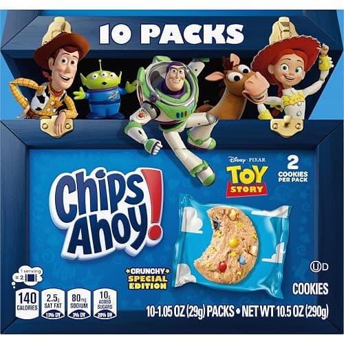 CHIPS AHOY! with Disney and Pixar's Toy Story Crunchy Candy Blasts Fudgy Chocolate Chip Cookies, Special Edition, 10 Snack Packs (2 Cookies Per Pack) (Pack of 2) thumbnail 11