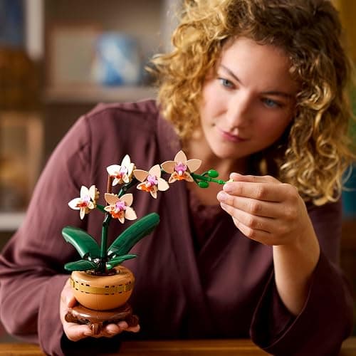 LEGO Botanicals Mini Orchid - Artificial Flowers Building Set for Adults - Indoor Plant w/a Terracotta Style Flowerpot - Home Decor Gift for Women - Valentine's Day Treat - 10343 thumbnail 10