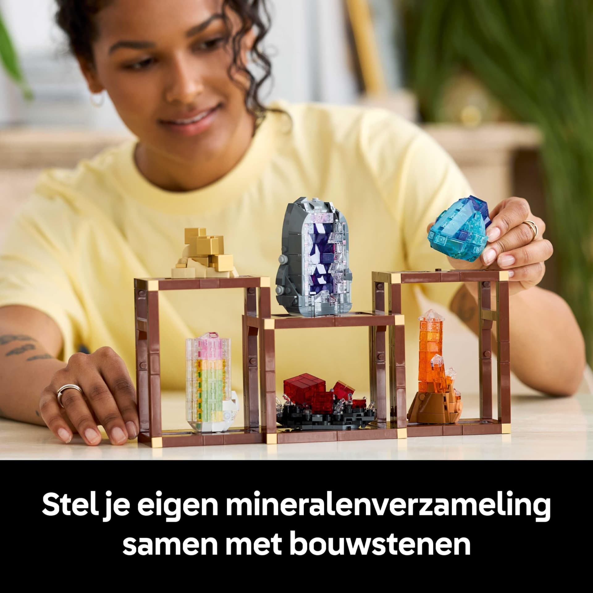 LEGO Ideas Mineral Collection Building Kit for Adults – Model with Crystal Elements Incl. Amethyst, Fluorite and Mandarin Quartz, Plus 3 Stands – DIY Home Decoration Gift – 21362 thumbnail 3