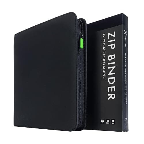 Vault X 12 Pocket Trading Card Zip Binder, 480 cards, Premium Exo-Tec Album Material, 20 Side-Loading Pages, Folder for Collectible Card Games, Sports, TCG (Black) - Image 1