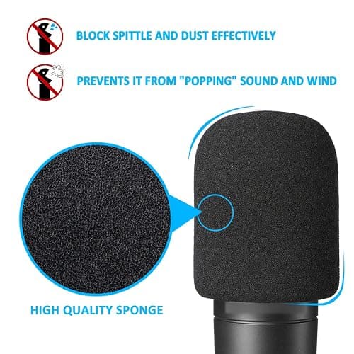 Audio-Technica AT2020 Mic Boom Arm with Foam Windscreen, Suspension Boom Scissor Arm Stand with Pop Filter Cover for Audio-Technica AT2020 Microphone by SUNMON thumbnail 4