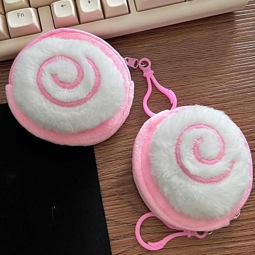GGOOB Coin Purse Keychain Accessories Cutecore Fluffy Bag Charms Teen Girls Handbag Backpack Purse Charm Kawaii Things thumbnail 2
