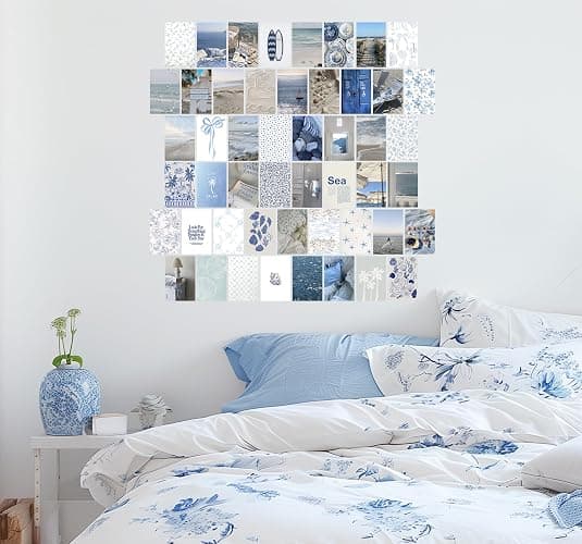 TwoDays Coastal Granddaughter Room Decor, Beachy Aesthetic Wall Collage Kit, Coastal Cowgirl Wall Art Prints for Teen Girls Bedroom, Beach Artwork. (Set of 50, 4" × 6") thumbnail 4