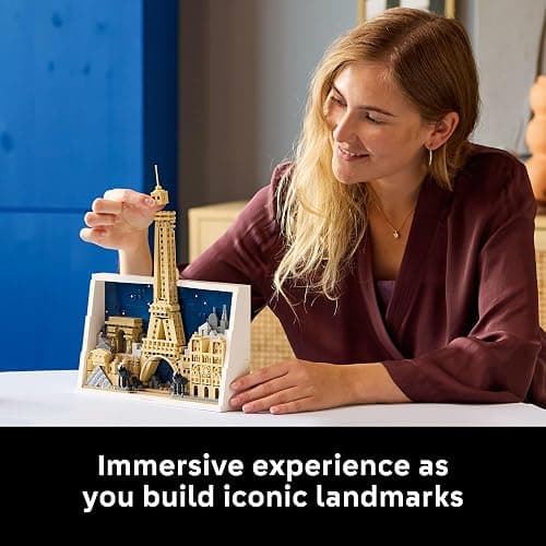 LEGO Architecture Paris – City of Love Building Set for Adults - DIY Office or Bedroom Decor for Women & Men, Ages 18+ - Buildable Frame to Hang or Stand for Display - Gift Idea for Birthdays - 21064 thumbnail 3