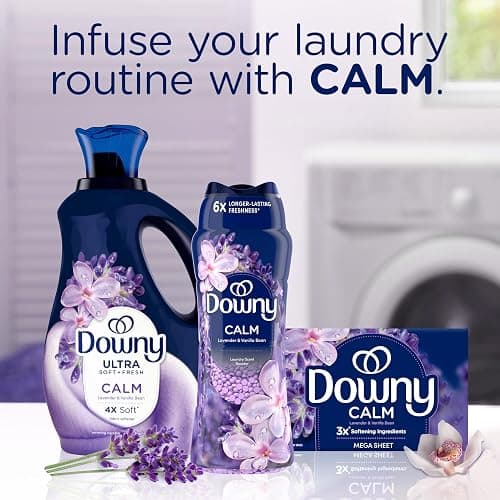 Downy Calm Mega Dryer Sheets, Large Fabric Softener Sheets for Laundry , Static Guard & Softness Boost, Laundry Dryer and Fabric Sheets, 180 Count thumbnail 11