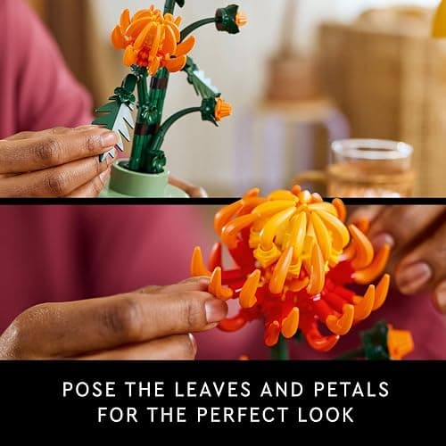LEGO Botanicals Chrysanthemum Artificial Flower Building Set - Creative Model Kit for Adults to Build - Faux Plant Gift for Women and Men - Home Office Decor from the Botanical Collection - 10368 thumbnail 5