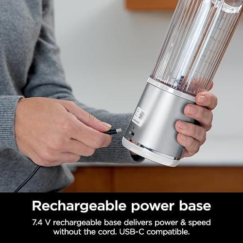 Ninja BC151WH Blast Portable Blender, Cordless, 18oz. Vessel, Personal Blender-for Shakes & Smoothies, BPA Free, Leakproof-Lid & Sip Spout, USB-C Rechargeable, Dishwasher Safe Parts, White thumbnail 11