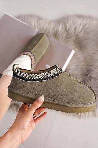 Project Cloud 100% Genuine Leather Womens Slippers with Genuine Australian Shearling Fur Lining Slippers for Women - Non-Slip EVA with Memory Foam Fuzzy Slippers Women Footwear (Nerita) thumbnail 2