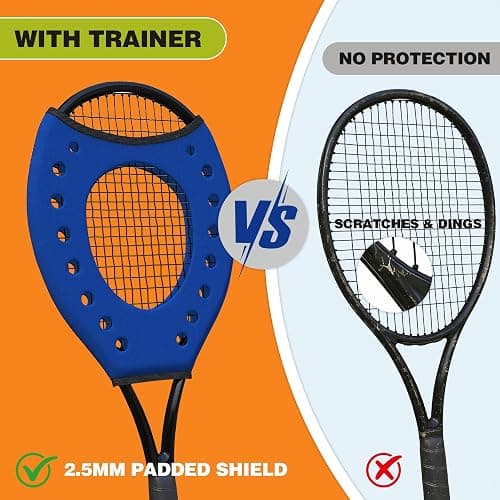 MR Sweet Spot Trainer, Tennis Racket Sweet Spot Trainer Protection Cover, Tennis Pointer Swing Training Aid Protection Cover Swing Training Aid for Starter, Set of 2 thumbnail 7