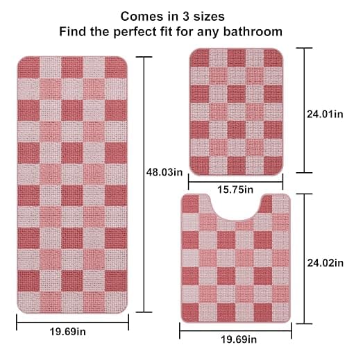  Bathroom Rugs Sets 3 Pieces thumbnail 2