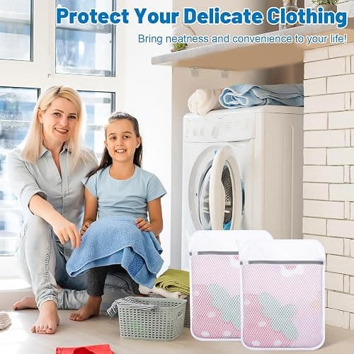 6-Pack Durable Honeycomb Mesh Laundry Bags for Delicates - 12x16 Inches Lingerie Bags for Washing Delicates with Sturdy Zippers, Protect Clothes in Washing Machine for Home, College & Dorm (Medium) thumbnail 9