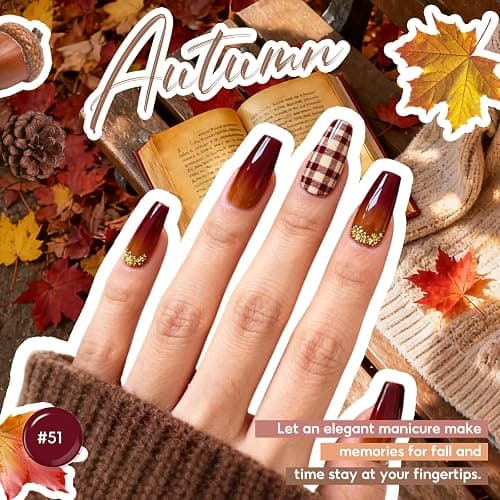 COSCELIA 60PC Gel Nail Polish Kit with U V light 55 Colors Gel Nail Polish Set 5PC Top Base Coat Glitter Rhinestones All Seasons French Manicure Starter Kit at Home for Women Girls thumbnail 3