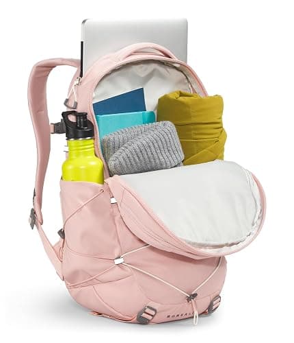 The North Face Women's Borealis Commuter Laptop Backpack | Everyday Travel Bag with 16" Laptop Sleeve, Women-Specific Fit, Reflective Details, Pink Moss Dark Heather/Gardenia White-NPF, One Size thumbnail 5