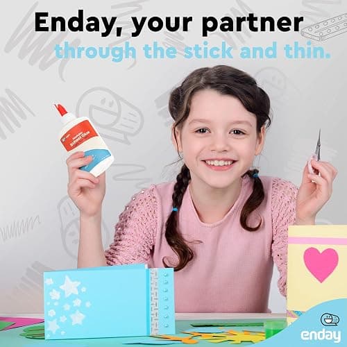 Liquid Glue (12 Pack) - 4 oz Washable School Glue, Bulk, Non-Toxic for Kids, for Slime, Arts and Crafts - by Enday thumbnail 7