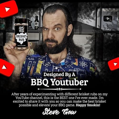 Smoke Trails BBQ BRISKET RUB | BBQ Rub for Texas Brisket by Steve Gow | Great on Brisket, Beef Short Ribs, Steaks, and more thumbnail 4