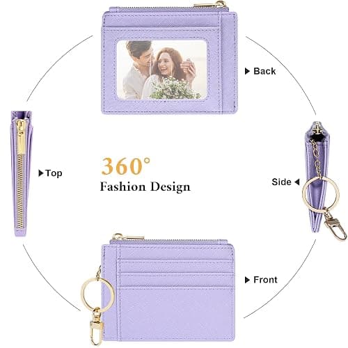Sodsay Card Case Slim Front Pocket Wallet for Women Credit Card Holder with Keychain | Slim, Credit Card Holder, Front Pocket, with Keychain thumbnail 4