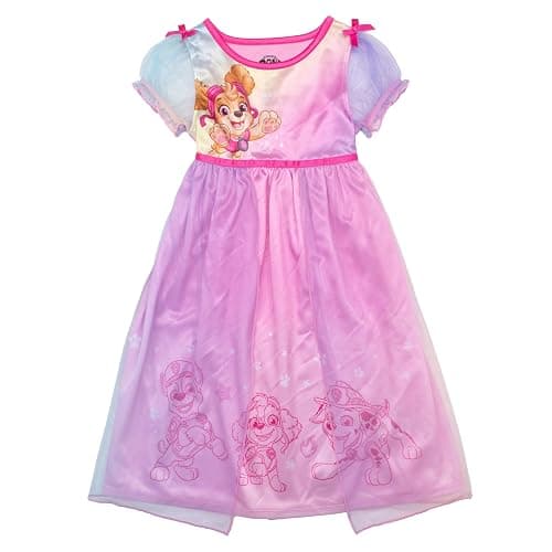 Paw Patrol Girls' Fantasy Gown Nightgown, RAINBOW SKYE - Image 1
