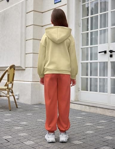 Arshinet Girls 2 Piece Outfits Hoodie Sweatsuit Sets Oversized Sweatshirt and Baggy Fall Fashion Sweatpant with Pockets thumbnail 8