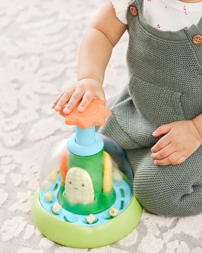 Skip Hop Press & Spin Baby Toy, Farmstand What's Poppin Corn Spinner thumbnail 5