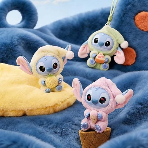 Uviily Stitch Eat Something Before Sleep Collection Blind Box Plush Toy Keychain Surprise Vinyl Figures Model Random Design Toy Collection for Bag Decoration Gifts for Friends and Family, Single Box thumbnail 8