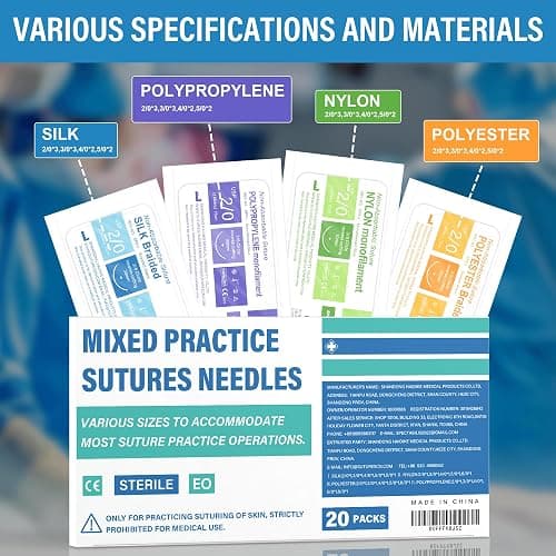 Spectabilis Suture Practice Thread and Needles for Medical Students Training Only (40 Mixed) thumbnail 2