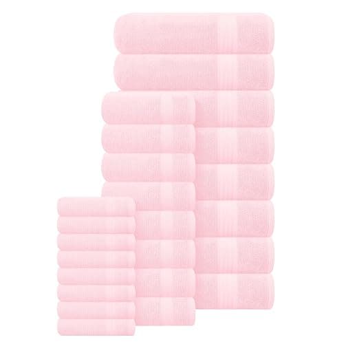 GLAMBURG Ultra Soft 8-Piece Towel Set - 100% Pure Ringspun Cotton, Contains 2 Oversized Bath Towels 27x54, 2 Hand Towels 16x28, 4 Wash Cloths 13x13 - Ideal for Everyday use, Hotel & Spa - Black - 8 Piece Towel Set - Black thumbnail 5