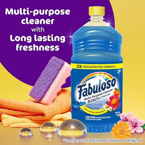 Fabuloso 2X All-Purpose Cleaner, Spring Fresh Scent, 56 fl oz | No Rinse Floor Cleaner, Long-Lasting Freshness, All-Purpose Cleaner, Concentrated Formula, Everyday Cleaning, Multi-Surface thumbnail 3