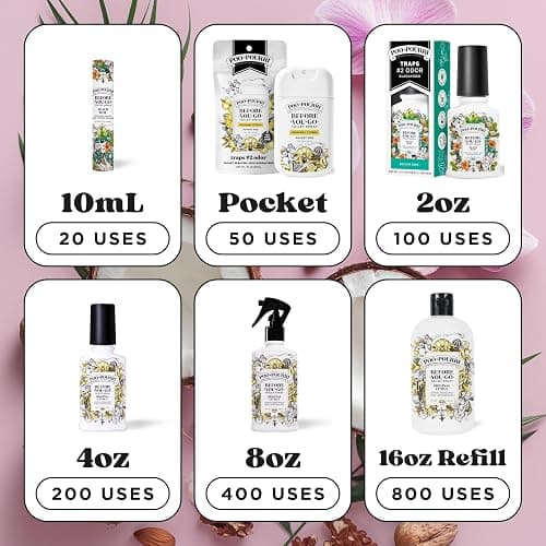 Poo-Pourri Before-You-Go Pocket Toilet Spray, Travel Essentials, Beach Bum, 1 Fl Oz, Up to 50 Uses, On-The-Go Bathroom Odor Deodorizer with Essential Oils, TSA Approved Size, Coconut Orchid Scent thumbnail 10