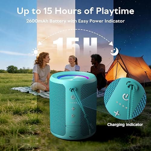 DUDGSIS Portable Bluetooth Speaker(Cerulean) thumbnail 3