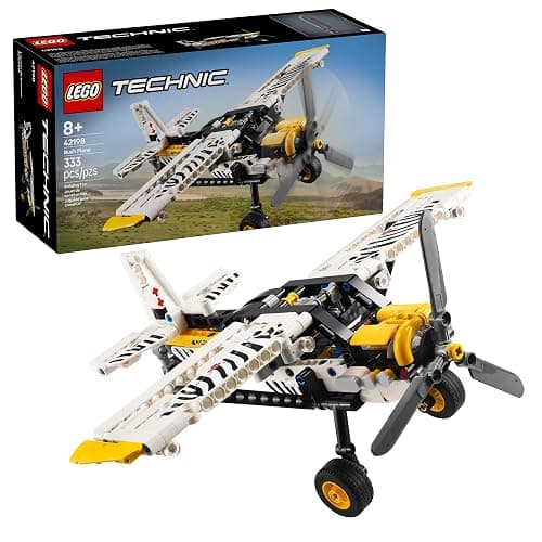 LEGO Technic Bush Plane Toy - Buildable Airplane Toy for Kids, Boys and Girls, Ages 8+ - Model Airplane Gift with Spinning Propeller, 4-Cylinder Piston Engine, and More - 42198 - Image 1