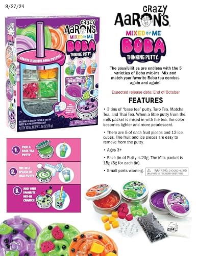 Crazy Aaron's Mixed by Me Boba Thinking Putty Kit - Made in USA thumbnail 2