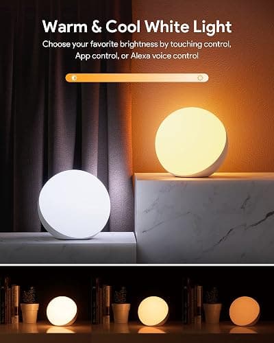 Hifree Lampe de Table Intelligente, Lampes de Chevet Compatibles avec Alexa et Google Home, Lampe Tactile à Changement de Couleur RVB Réglable et Réglable pour Enfants thumbnail 4