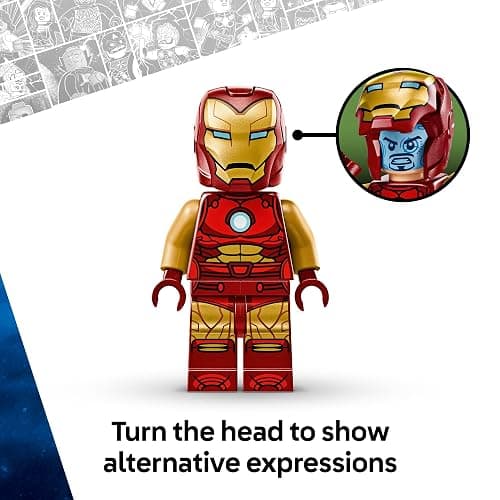 LEGO Marvel Iron Man Mech vs. Ultron Building Toy Set - for Kids, Boys and Girls, Ages 6+ - Buildable Action Figure - Superhero Gift for Birthday - 76307 thumbnail 4