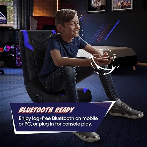 X Rocker Video Gaming Floor Rocker Chair, Built-in Audio, Foldable, for Gamers, Bedroom, or Game Room for Boys, Girls, Teens 5-17, Gifts for Gamers thumbnail 5