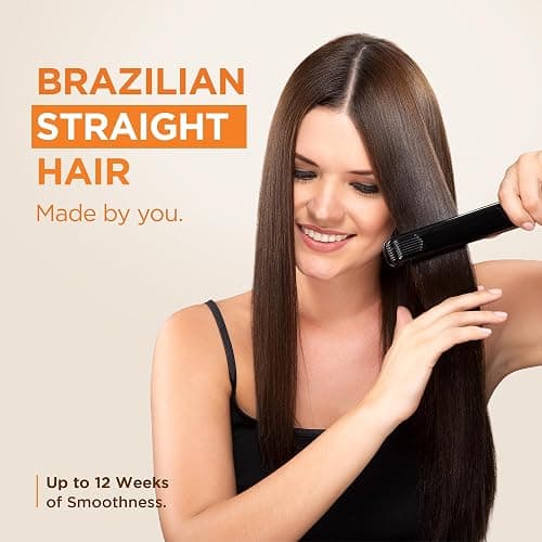 KATIVA Brazilian Keratin Treatment Kit at home Formaldehyde Free Hair Straightening with Hyaluronic Acid, Up to 12 Weeks Frizz Control for Curly, Wavy, Frizzy Hair (Straightening Kit) thumbnail 9