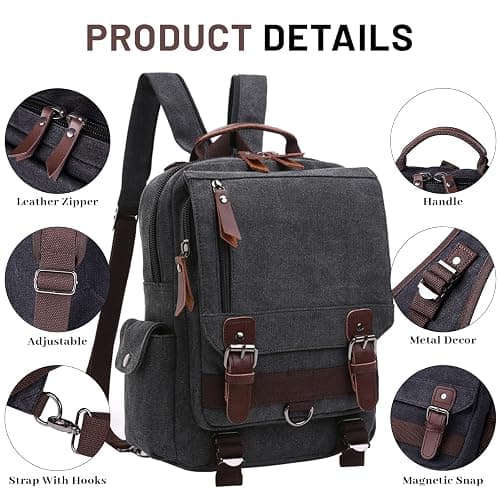 mygreen Canvas Cross Body Messenger Bag Shoulder Sling Backpack Travel Rucksack thumbnail 3