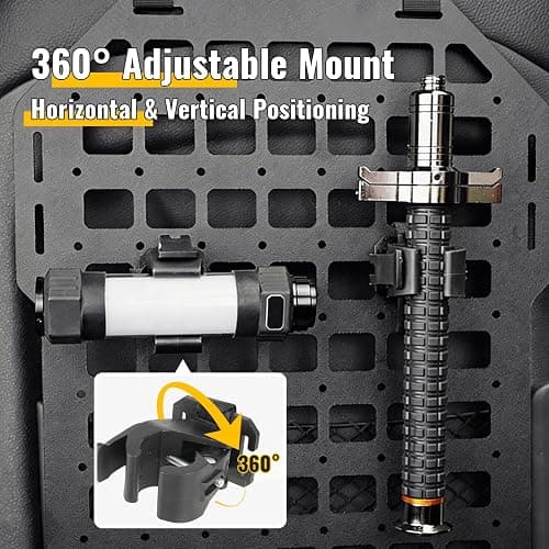 GEARZONE Quick Release Clamp Shovel Mount for MOLLE Panel Attachments for Tactical Backpack MOLLE Bag Molle Attachments for Shovel, Axe, and Tools, 2-Pack thumbnail 3
