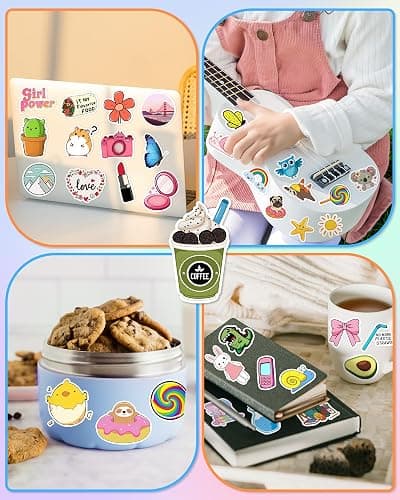 300 Pcs Stickers for Kids, Cute Water Bottle Vinyl Waterproof Laptop Stickers for Students Gifts School Supplies Classroom Teacher Prizes Stocking Stuffers Sticker Pack for Kids Girls Teens thumbnail 2