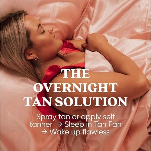 Tan Fan Self Tan Sleep Sac - Stop Fake Tanner Staining Sheets Overnight - Protect Your Glow for Spray Tanning, Sunless Tanner, Mousse or Lotion 100% Silky Lightweight Cooling Sac – No Stickiness thumbnail 4