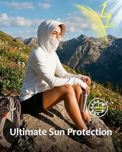 Stelle Women's UPF 50+ Sun Protection Jacket Hoodie Lightweight Long Sun Shirt for Outdoor Running Hiking thumbnail 7