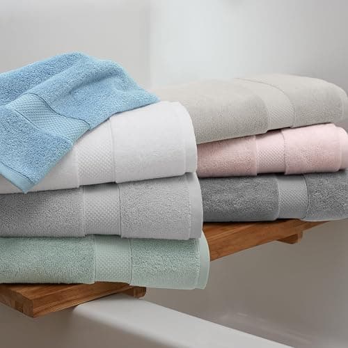 Aston & Arden Egyptian Hand Towels - Pack of 6 - Oversized Ultra Soft Thick & Absorbent, 100% Ringspun Egyptian Cotton Bathroom Towel for Spa, Hotel, 600 GSM, 16 x 30 in, Pink - Blush Pink - Hand thumbnail 5