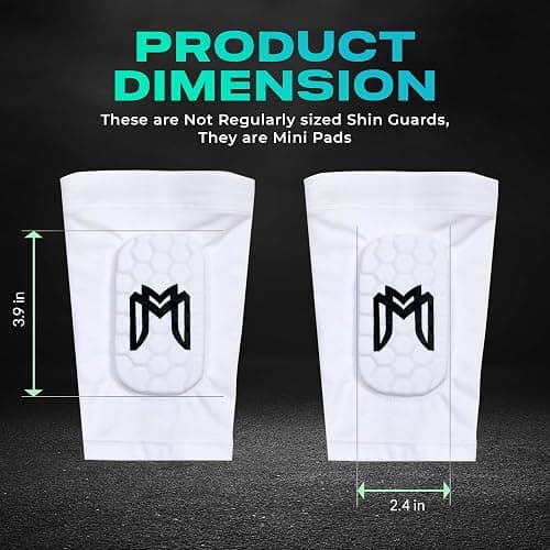 MediCaptain Mini Shin Guards Soccer – Built in Shin Pad Sleeves for Mens, Women, Teens - Small Shin Guards - Lightweight, Breathable Shin Defender Leg Protection thumbnail 2