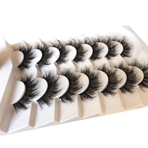 Pooplunch False Eyelashes Sexy Volume 8D Faux Mink Lashes 15MM Wispy Short Natural Fake Eye Lash Strips 7 Pairs Pack thumbnail 7