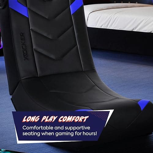 X Rocker Video Gaming Floor Rocker Chair, Built-in Audio, Foldable, for Gamers, Bedroom, or Game Room for Boys, Girls, Teens 5-17, Gifts for Gamers thumbnail 4