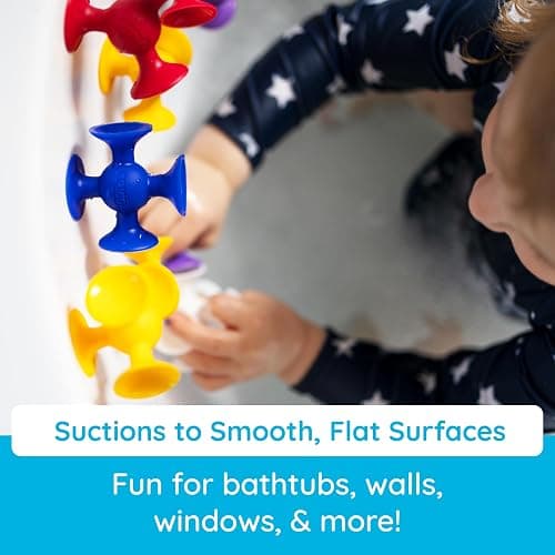 Fat Brain Toys Squigz Starter Set, 24 Piece Suction Bath Toys, Sensory Toys for Kids 3 and Up - Pack of 22 thumbnail 6