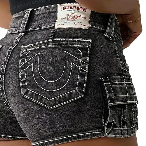 LIKENDWB Shorts Damen Subgrau-Saison Trend Dreidimensional U-line Stickerei Mini Jeans Frauen Enge Frauenkleidung thumbnail 3